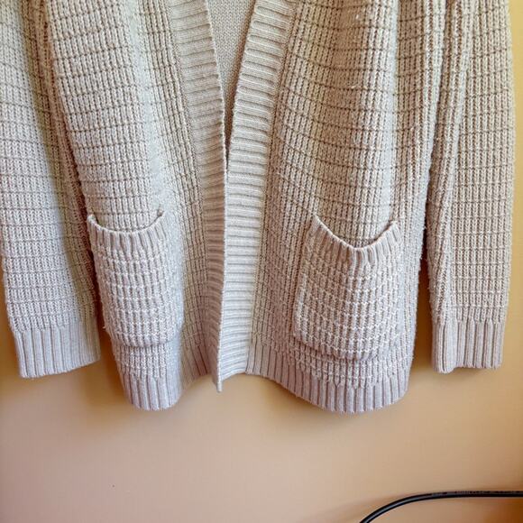 Faded Glory Beige Longline Knit Cardigan – Size Large - Picture 4 of 4